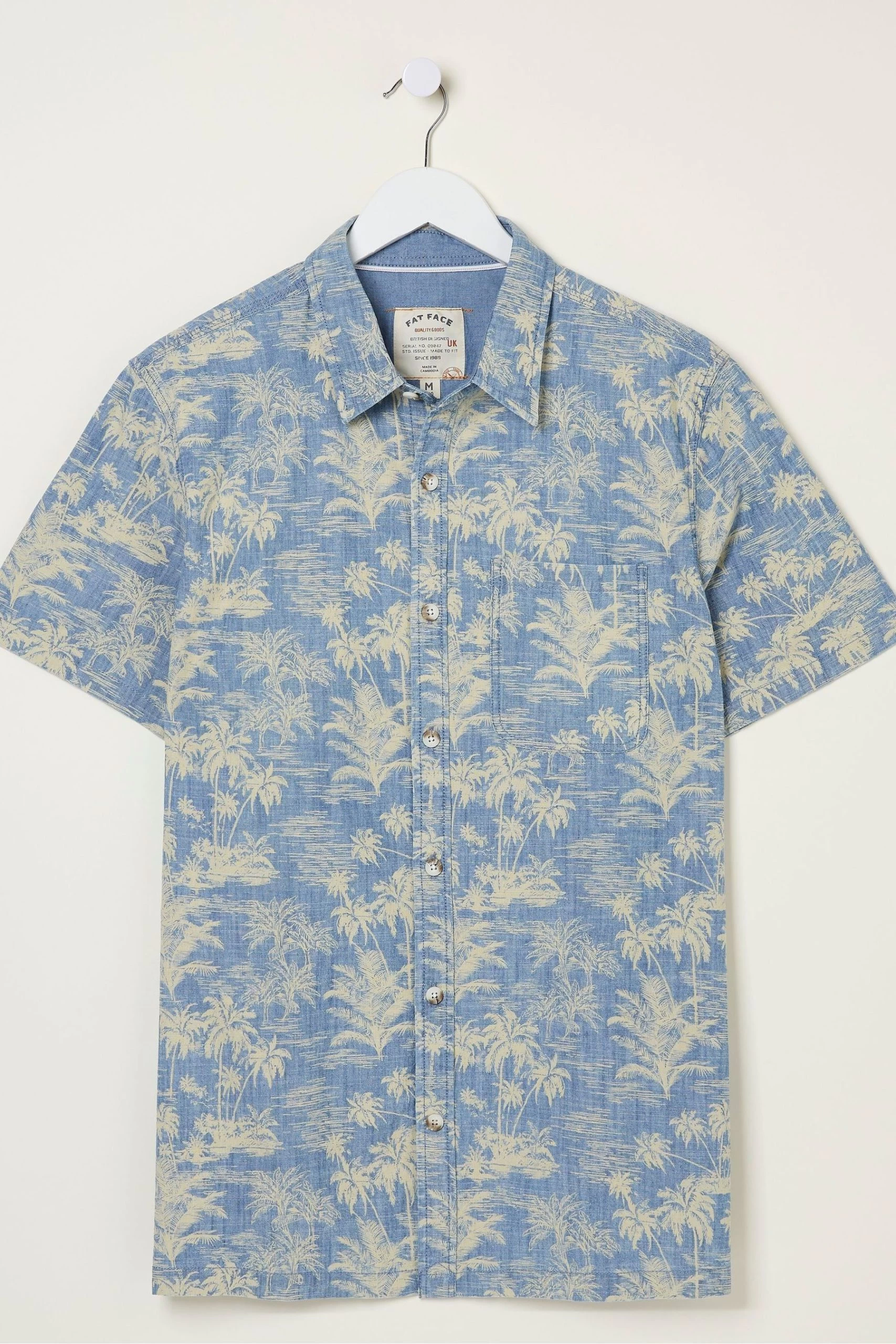 FatFace Blue Hawaiian Print Shirt 5 FatFace Blue Hawaiian Print Shirt - Image 5
