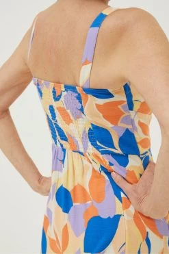 FatFace Orange Corey Stencil Floral Midi Dress 8 FatFace Orange Corey Stencil Floral Midi Dress -Fashion Clothing Store M91 933s4