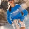FatFace Blue Jennifer Waves Crew Sweat