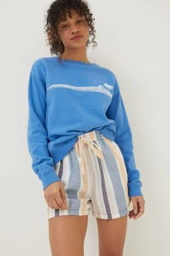 FatFace Blue Jennifer Waves Crew Sweat -Fashion Clothing Store M91829s3