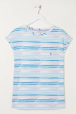 FatFace Blue Stripe Graphic T-Shirt -Fashion Clothing Store M91837s5