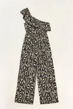 FatFace Stella Painstroke Black Jumpsuit -Fashion Clothing Store M91932s6