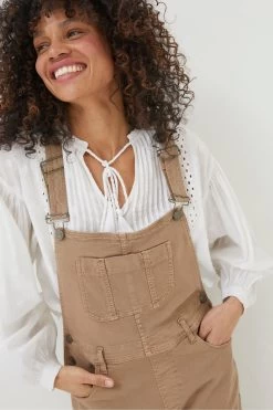 FatFace Natural Shortie Canvas Dungaree -Fashion Clothing Store N05403s3