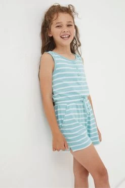 FatFace Blue Sophia Stripe Playsuit