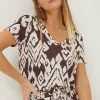FatFace Maggie Bold Ikat Linen T-Shirt