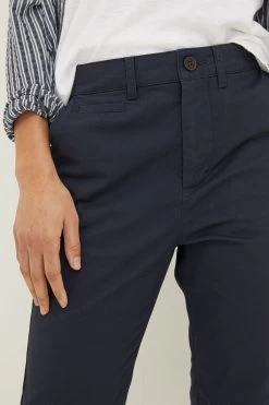 FatFace Blue Farnham Cropped Trousers -Fashion Clothing Store T49321s4