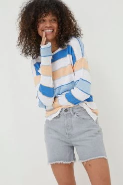 FatFace Blue Isobella Stripe Jumper