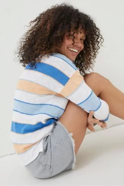 FatFace Blue Isobella Stripe Jumper -Fashion Clothing Store T49414s3