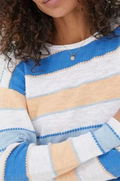 FatFace Blue Isobella Stripe Jumper -Fashion Clothing Store T49414s4