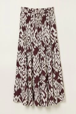 FatFace Jayla Bold Ikat Maxi Brown Skirt -Fashion Clothing Store T49425s4