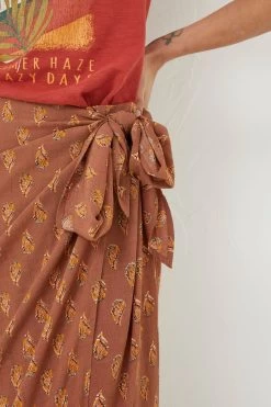 FatFace Serren Woodblock Midi Brown Skirt 11 FatFace Serren Woodblock Midi Brown Skirt -Fashion Clothing Store T49426s6