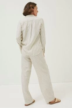 FatFace Natural Olivia Stripe Linen Shirt 11 FatFace Natural Olivia Stripe Linen Shirt -Fashion Clothing Store T49443s5