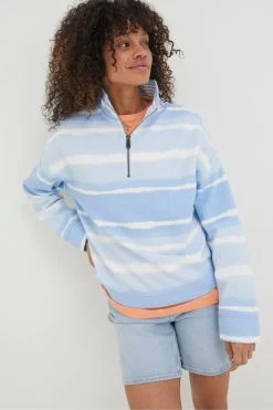FatFace Blue Tie Dye Relaxed Airlie Sweat Top