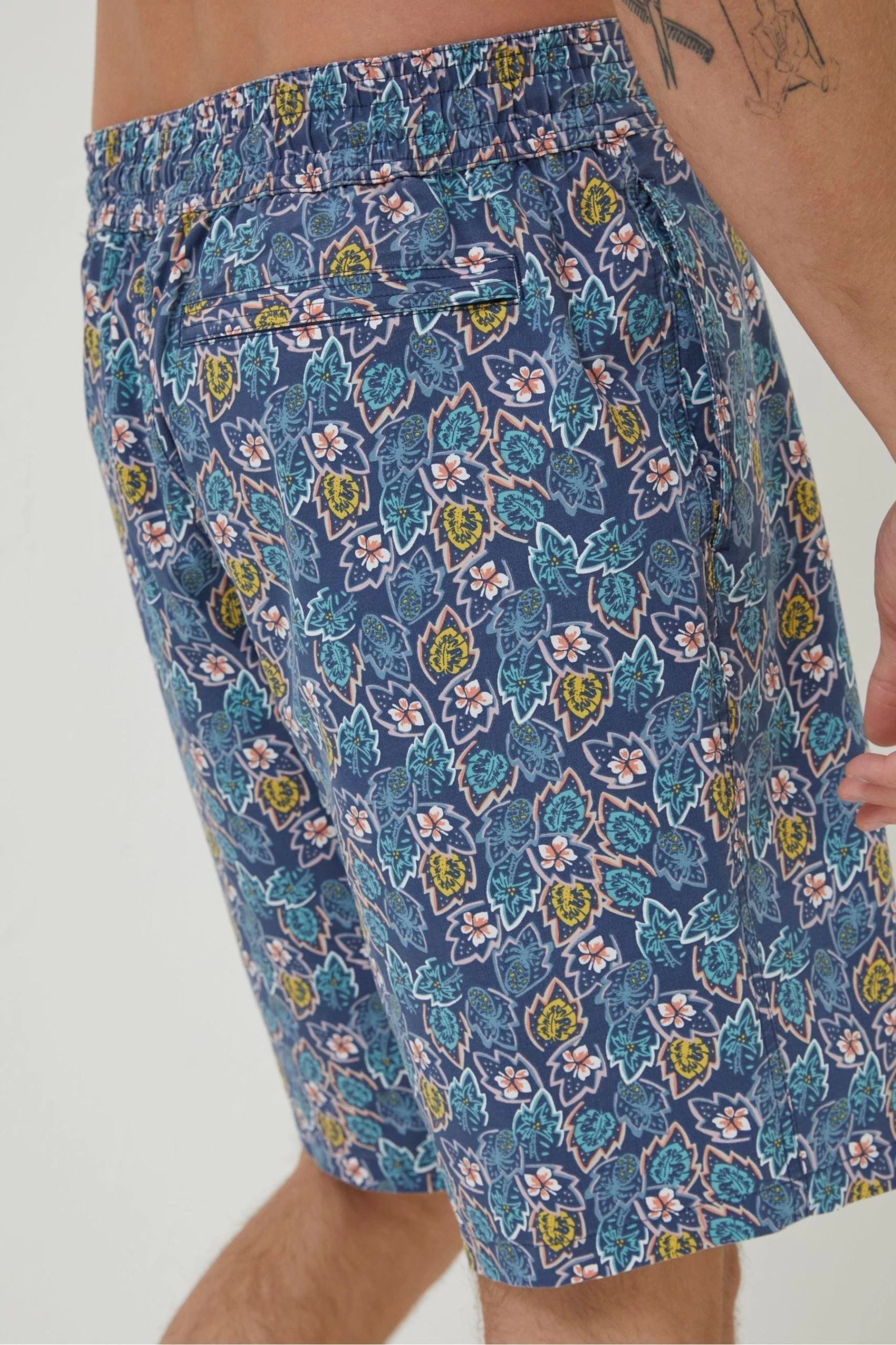 FatFace Blue Camber Pineapple Swim Shorts 2 FatFace Blue Camber Pineapple Swim Shorts - Image 2