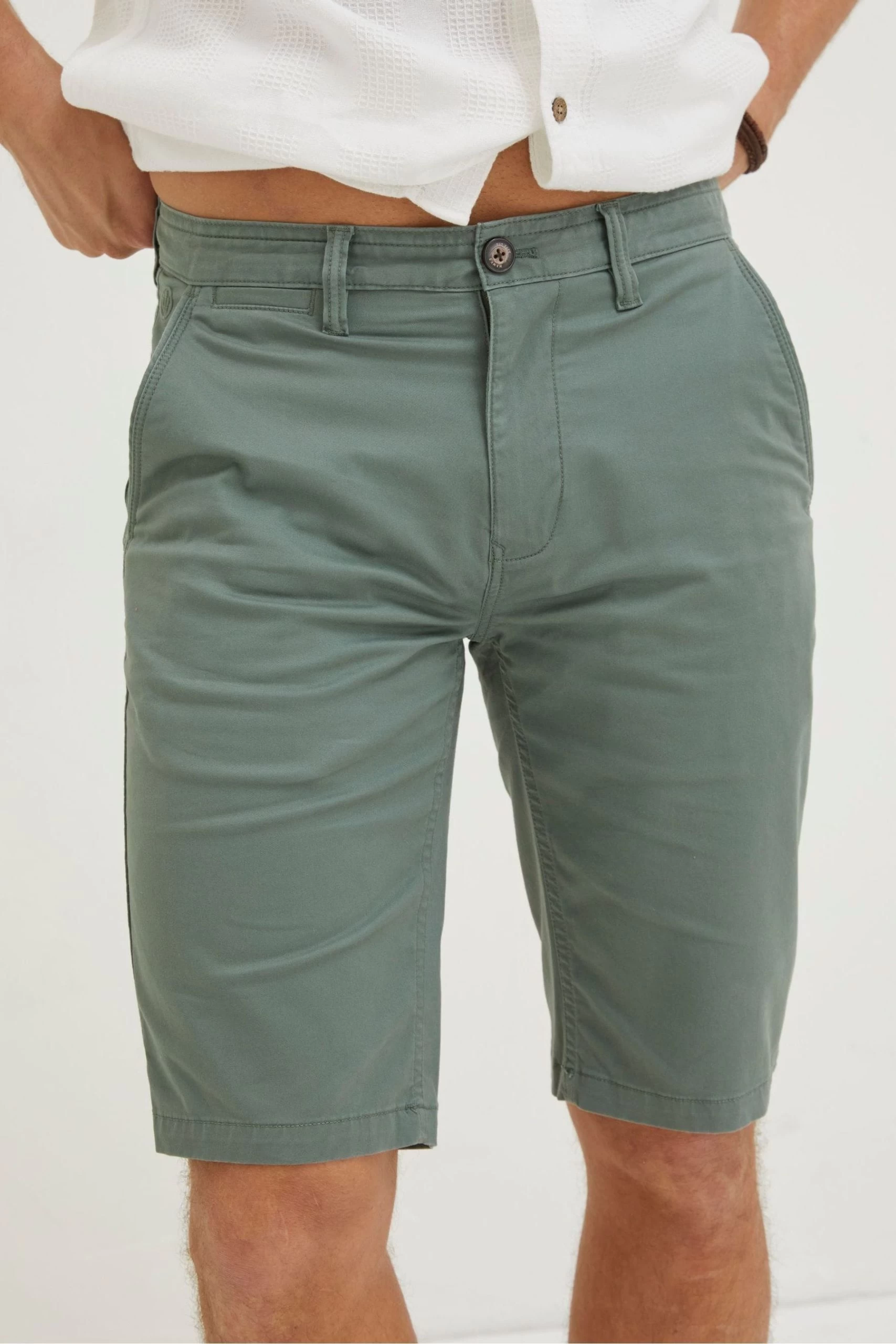 FatFace Green Mawes Chino Shorts 1 FatFace Green Mawes Chino Shorts
