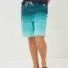 FatFace Green Camber Ombre Swim Shorts
