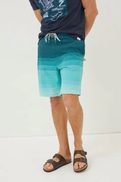 FatFace Green Camber Ombre Swim Shorts