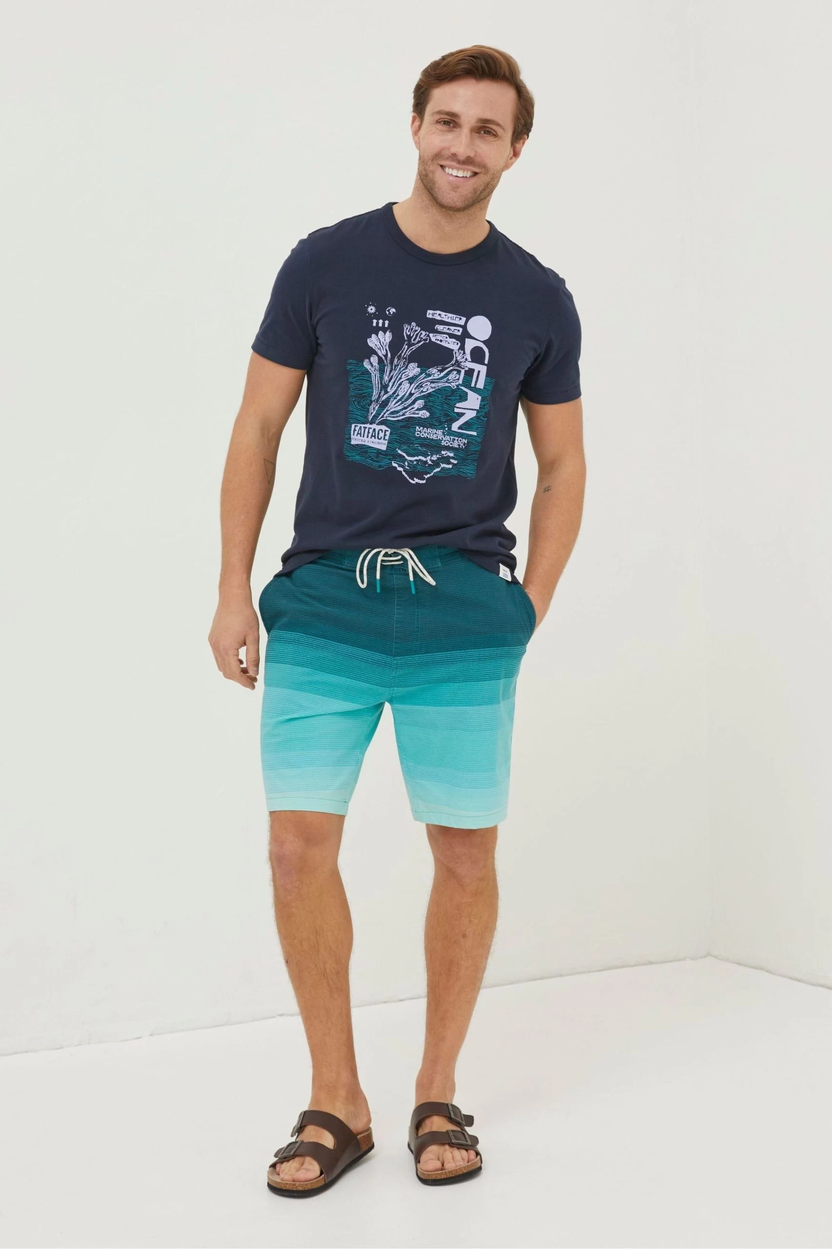 FatFace Green Camber Ombre Swim Shorts 4 FatFace Green Camber Ombre Swim Shorts - Image 4