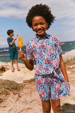 FatFace Pink Tropical Print Shirt