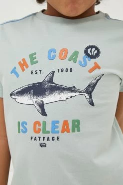 FatFace Green Shark Coast Jersey T-Shirt -Fashion Clothing Store T52409s3