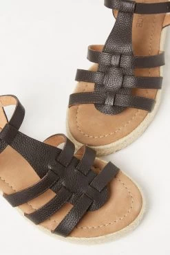 FatFace Adira Cage Espadrille Brown Sandals -Fashion Clothing Store T53239s4