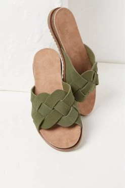 FatFace Green Andrea Weave Sandals -Fashion Clothing Store T53240s2