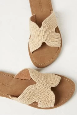 FatFace Natural Larissa Crochet Sandals -Fashion Clothing Store T53243s5