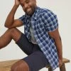 FatFace Blue Crowford Check Shirt