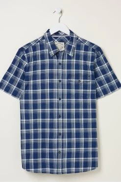 FatFace Blue Crowford Check Shirt -Fashion Clothing Store T54363s5