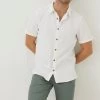 FatFace Dimson Textured White Shirt