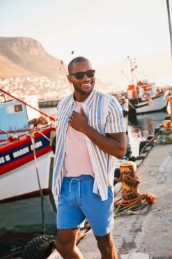 FatFace Blue Tynemouth Stripe Shirt