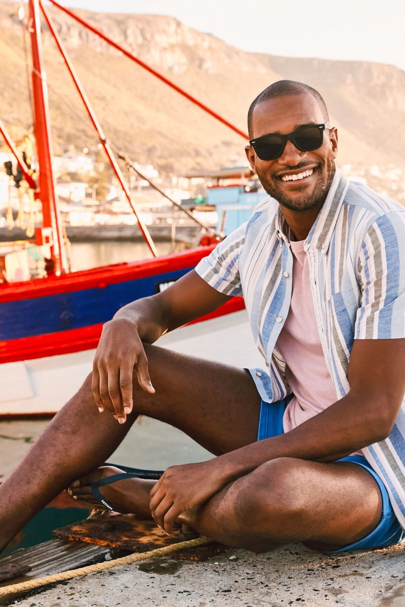 FatFace Blue Tynemouth Stripe Shirt 2 FatFace Blue Tynemouth Stripe Shirt - Image 2