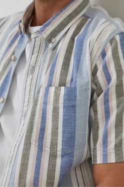 FatFace Blue Tynemouth Stripe Shirt 13 FatFace Blue Tynemouth Stripe Shirt -Fashion Clothing Store T54762s6