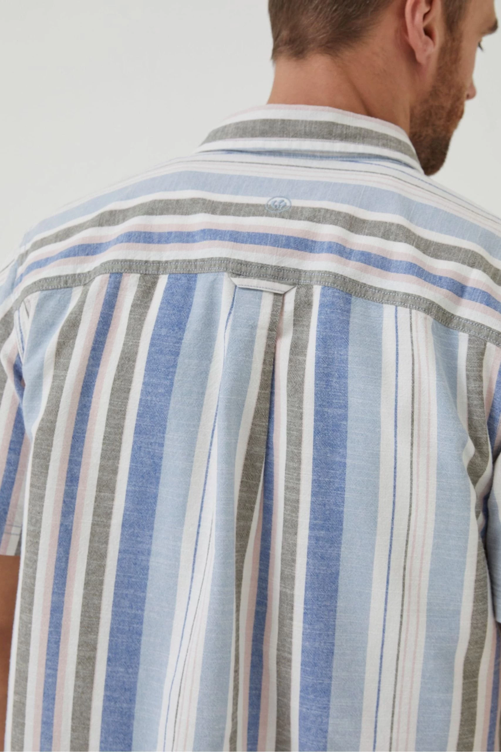 FatFace Blue Tynemouth Stripe Shirt 7 FatFace Blue Tynemouth Stripe Shirt - Image 7