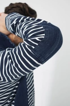 FatFace Blue Airlie Breton Sweat Top -Fashion Clothing Store T65509s3