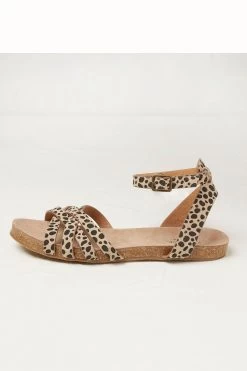 FatFace Beth Natural Animal Print Sandals