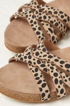 FatFace Beth Natural Animal Print Sandals -Fashion Clothing Store T67503s3