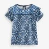 FatFace Blue Mix Tile Print T-Shirt