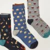 FatFace Blue BBQ Socks 3 Pack