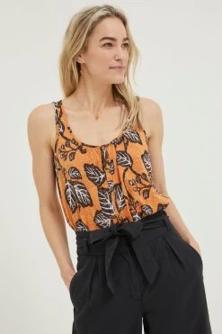 FatFace Yellow Flora Vine Floral Vest