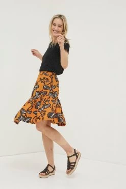 FatFace Yellow Remy Vine Floral Skirt -Fashion Clothing Store U04 400s3