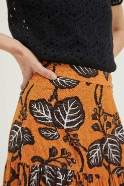 FatFace Yellow Remy Vine Floral Skirt -Fashion Clothing Store U04 400s4