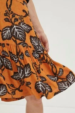 FatFace Yellow Remy Vine Floral Skirt -Fashion Clothing Store U04 400s5