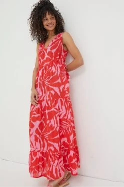 FatFace Avery Ikat Leaves Midi Dress -Fashion Clothing Store U04 574s3