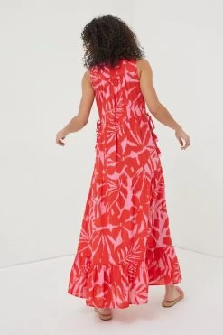 FatFace Avery Ikat Leaves Midi Dress -Fashion Clothing Store U04 574s4