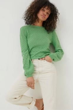 FatFace Sadie Pointelle Jumper -Fashion Clothing Store U04407s3