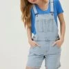 FatFace Blue Shortie Dungarees