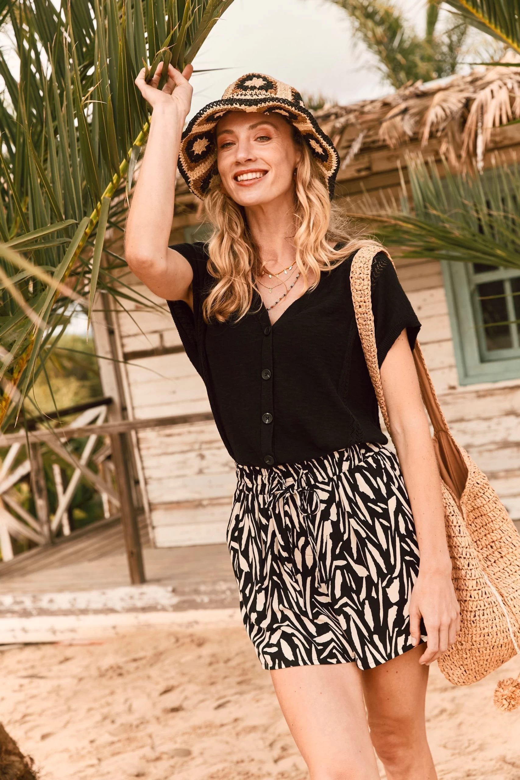 FatFace Val Linen Blend Black Shirt 2 FatFace Val Linen Blend Black Shirt - Image 2