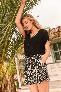 FatFace Val Linen Blend Black Shirt 11 FatFace Val Linen Blend Black Shirt -Fashion Clothing Store U04487s3