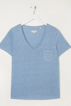 FatFace Maggie Linen T-Shirt -Fashion Clothing Store U04502s4